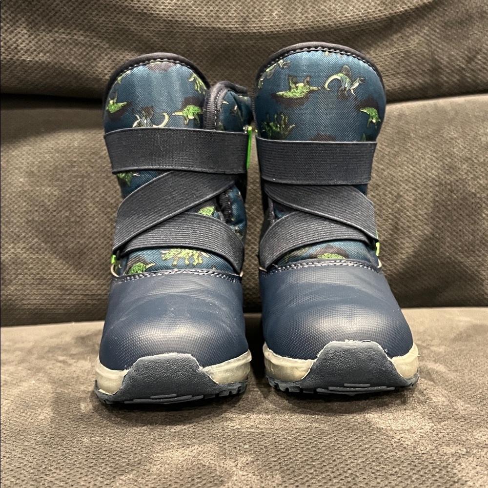 Carters Kids Dinosaur Print Blue Boots